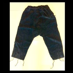 Tie-waist, Capri corduroy pants